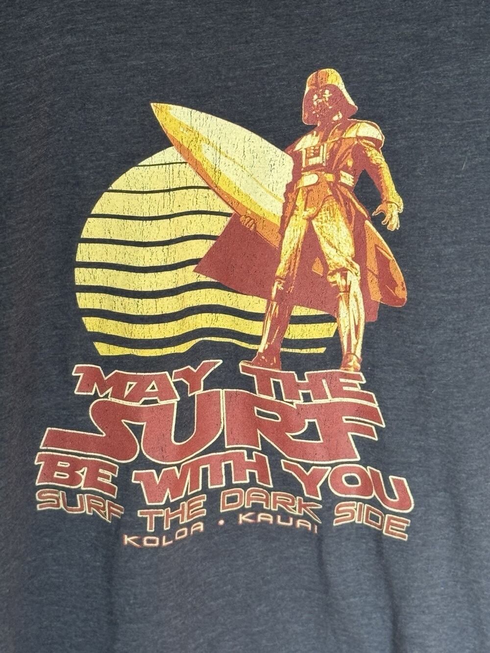 Coastal Classics Darth Vader “ May The Surf Be With You Hawaii” T-shirt Medium